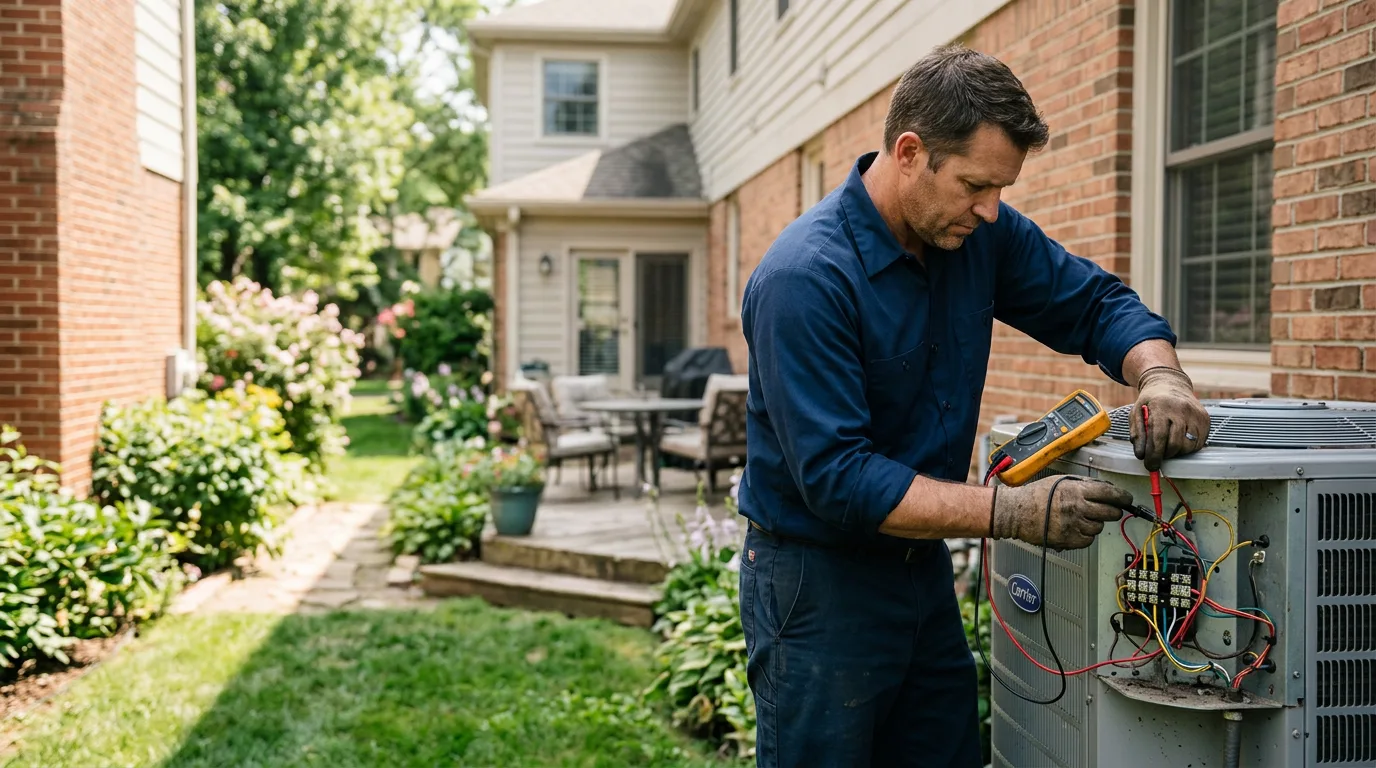 HVAC technician working near La Grange, MO